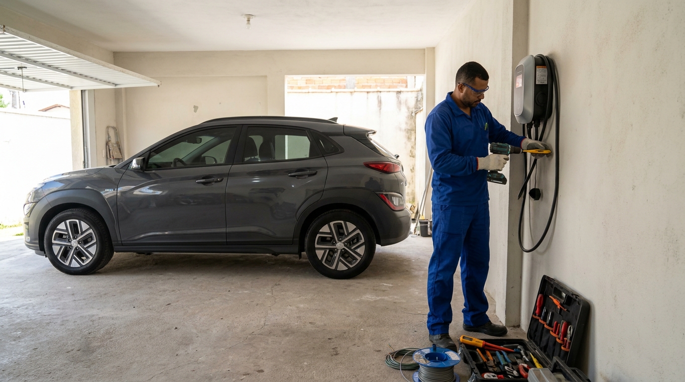 Instalacao de carregador de carro eletrico em Palmas‑TO
