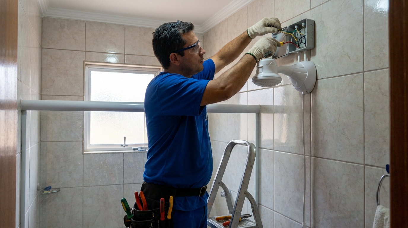 Instalacao de chuveiro eletrico profissional em Palmas‑TO