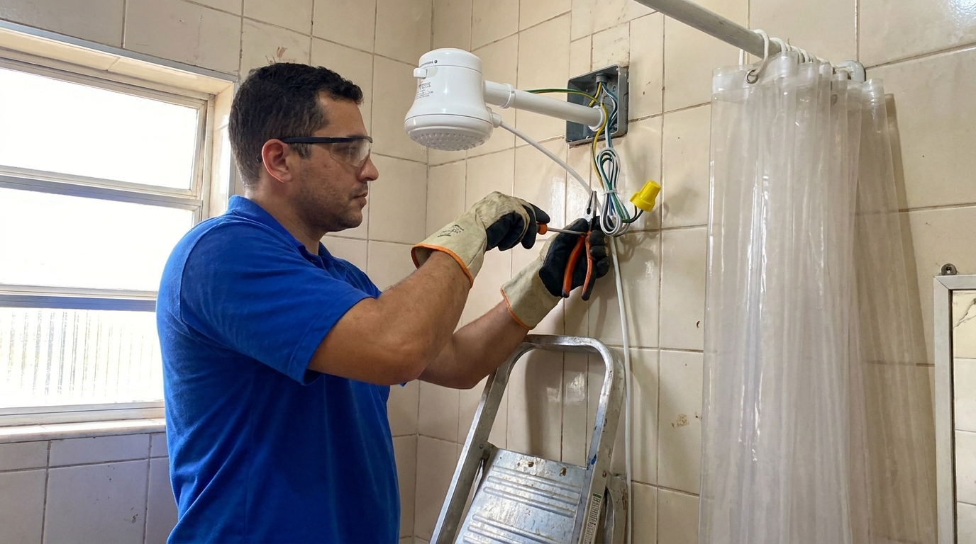 Instalacao de chuveiro eletrico residencial em Palmas‑TO