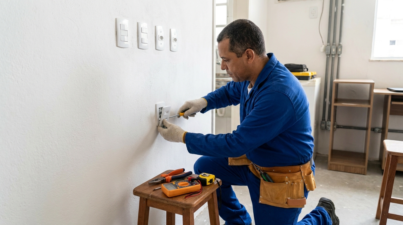 Instalacao de tomada e interruptor profissional em Palmas‑TO